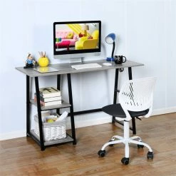 Cheap 🤩 FurnitureR Carnation Swivel Teen Plastic And Mesh Task Chair In Gray 🧨 -Deals Writing Desks Store 2440261 5 L