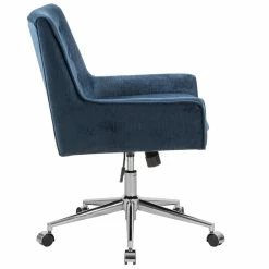 Cheapest 🎁 FurnitureR Redan Swivel Tufted Modern Fabric Office Chair In Blue/Silver ❤️ 12 Cheapest 🎁 FurnitureR Redan Swivel Tufted Modern Fabric Office Chair In Blue/Silver ❤️ -Deals Writing Desks Store 2440270 2 L
