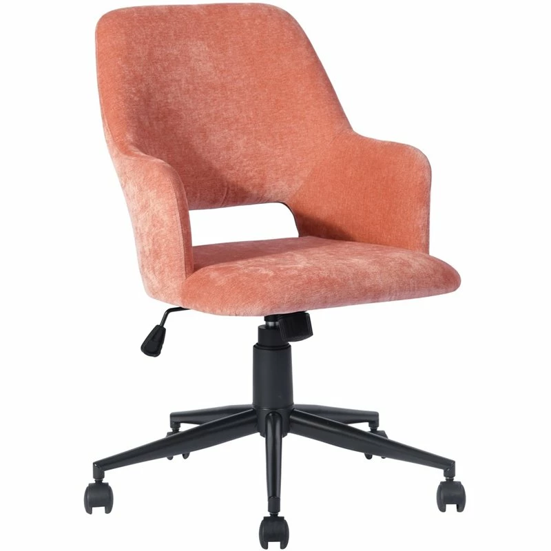 Cheap 😍 FurnitureR Boga Swivel Fabric Upholstered Home Office Chair In Coral Rose/Orange 🎉 3 Cheap 😍 FurnitureR Boga Swivel Fabric Upholstered Home Office Chair In Coral Rose/Orange 🎉