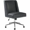 Wholesale 👏 FurnitureR Suttner Modern Faux Leather Upholstered Office Chair In Black ⭐ 2 Wholesale 👏 FurnitureR Suttner Modern Faux Leather Upholstered Office Chair In Black ⭐ -Deals Writing Desks Store 2440279 L