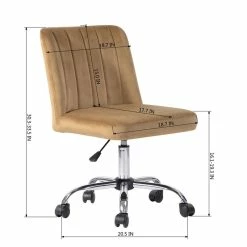 Budget 🛒 FurnitureR Maker Adjustable Fabric & Metal Task Office Chair In Khaki Yellow 🌟 17 Budget 🛒 FurnitureR Maker Adjustable Fabric & Metal Task Office Chair In Khaki Yellow 🌟 -Deals Writing Desks Store 2440280 7 L