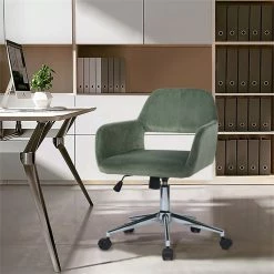 Brand new 🌟 FurnitureR Ross Swivel Velvet Upholstered & Metal Task Chair In Aqua Green 🎉 13 Brand new 🌟 FurnitureR Ross Swivel Velvet Upholstered & Metal Task Chair In Aqua Green 🎉 -Deals Writing Desks Store 2440286 4 L