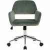 Brand new 🌟 FurnitureR Ross Swivel Velvet Upholstered & Metal Task Chair In Aqua Green 🎉 2 Brand new 🌟 FurnitureR Ross Swivel Velvet Upholstered & Metal Task Chair In Aqua Green 🎉 -Deals Writing Desks Store 2440286 L