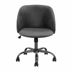 Best Sale 🌟 CRO Decor Velvet Home Office Chairs Adjustable Task Desk Chair In Gray 😍