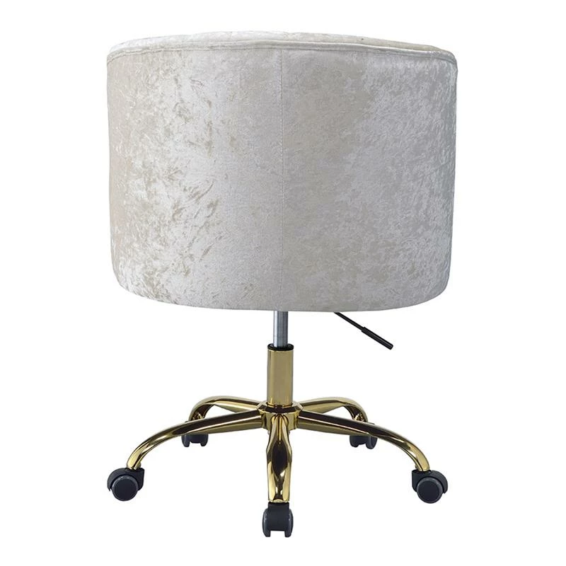 Brand new ✔️ ACME Furniture ACME Levian Tufted Velvet Upholstered Office Chair In Vintage Cream And Gold 😀 7 Brand new ✔️ ACME Furniture ACME Levian Tufted Velvet Upholstered Office Chair In Vintage Cream And Gold 😀 - Image 5