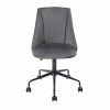 Outlet 👏 CRO Decor Velvet Fabric Swivel Task Office Chair With Adjustable Height In Gray 😀 2 Outlet 👏 CRO Decor Velvet Fabric Swivel Task Office Chair With Adjustable Height In Gray 😀 -Deals Writing Desks Store 2442922 L