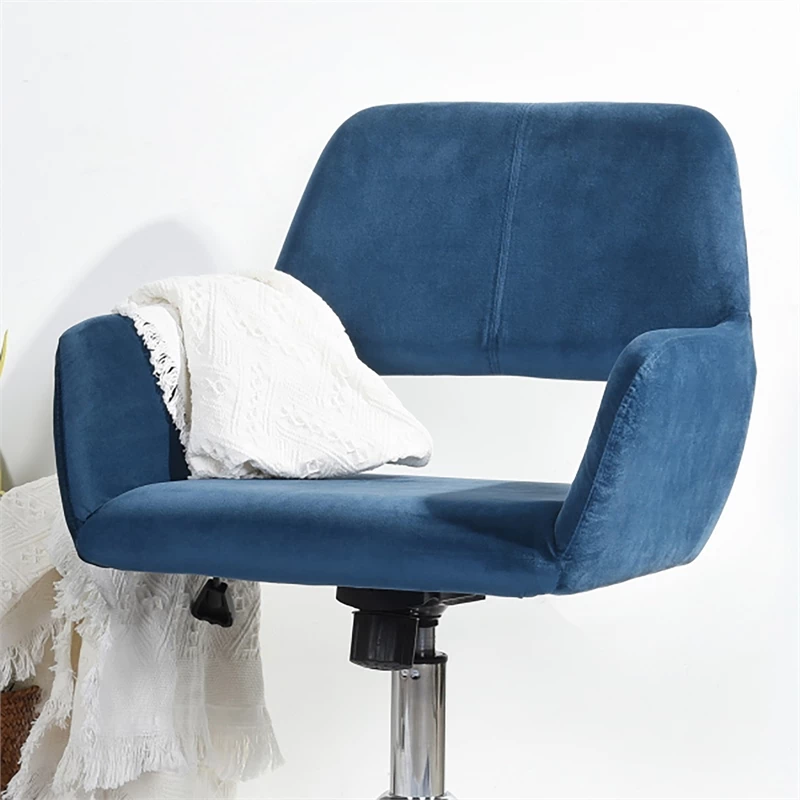 Promo 🔥 CRO Decor Velvet Fabric Office Chair Swivel Adjustable Armchair In Dark Blue 🎁 11 Promo 🔥 CRO Decor Velvet Fabric Office Chair Swivel Adjustable Armchair In Dark Blue 🎁 - Image 9
