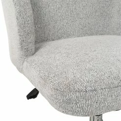 Outlet 🎁 OSP Home Furnishings Ellen Office Chair In Parchment Gray Fabric With Chrome Base 😍 -Deals Writing Desks Store 2451322 6 L