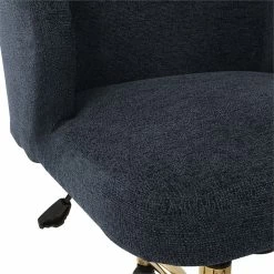 Flash Sale 🛒 OSP Home Furnishings Ellen Office Chair In Indigo Blue Fabric With Gold Base 👍 -Deals Writing Desks Store 2451325 6 L