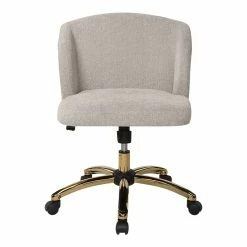 Wholesale 😉 OSP Home Furnishings Ellen Office Chair In Sand Beige Fabric With Gold Base 😉 13 Wholesale 😉 OSP Home Furnishings Ellen Office Chair In Sand Beige Fabric With Gold Base 😉 -Deals Writing Desks Store 2451326 3 L