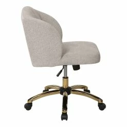 Wholesale 😉 OSP Home Furnishings Ellen Office Chair In Sand Beige Fabric With Gold Base 😉 14 Wholesale 😉 OSP Home Furnishings Ellen Office Chair In Sand Beige Fabric With Gold Base 😉 -Deals Writing Desks Store 2451326 4 L