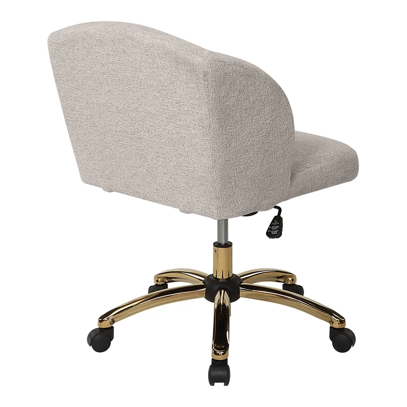 Wholesale 😉 OSP Home Furnishings Ellen Office Chair In Sand Beige Fabric With Gold Base 😉 8 Wholesale 😉 OSP Home Furnishings Ellen Office Chair In Sand Beige Fabric With Gold Base 😉 - Image 6
