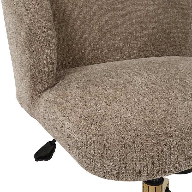 Best Sale 😉 OSP Home Furnishings Ellen Office Chair In Honey Beige Fabric With Gold Base 🛒 9 Best Sale 😉 OSP Home Furnishings Ellen Office Chair In Honey Beige Fabric With Gold Base 🛒 - Image 7