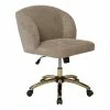 Best Sale 😉 OSP Home Furnishings Ellen Office Chair In Honey Beige Fabric With Gold Base 🛒 -Deals Writing Desks Store 2451327 L