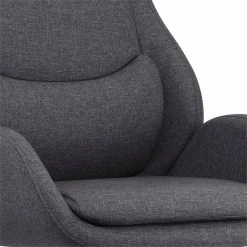 Best deal 👍 Benzara High Cushioned Tufted Back Fabric Office Chair With Star Base In Gray 🥰 -Deals Writing Desks Store 2462349 4 L
