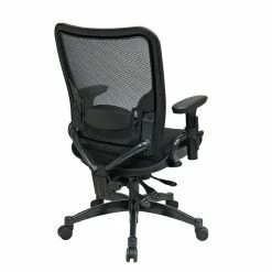 Best Sale 💯 Office Star Dual Function Air Grid Back Managers Office Chair In Black Fabric 💯 -Deals Writing Desks Store 24752 3 L