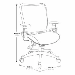 Best Sale 💯 Office Star Dual Function Air Grid Back Managers Office Chair In Black Fabric 💯 -Deals Writing Desks Store 24752 4 L