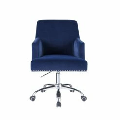 Best Sale โญ ACME Furniture ACME Trenerry Office Chair In Blue Velvet & Chrome Finish ๐ฅฐ 12 Best Sale โญ ACME Furniture ACME Trenerry Office Chair In Blue Velvet & Chrome Finish ๐ฅฐ -Deals Writing Desks Store 2475554 4 L