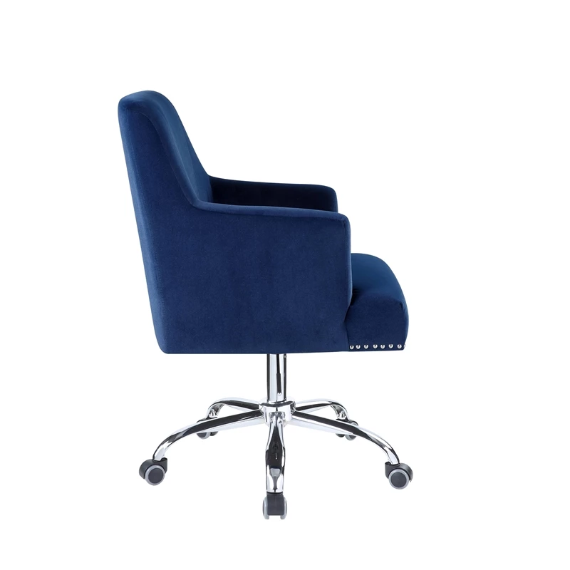Best Sale โญ ACME Furniture ACME Trenerry Office Chair In Blue Velvet & Chrome Finish ๐ฅฐ 8 Best Sale โญ ACME Furniture ACME Trenerry Office Chair In Blue Velvet & Chrome Finish ๐ฅฐ - Image 6