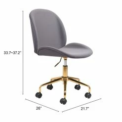 Promo 🌟 ZUO Miles Modern Office Chair In Gray 🔔 20 Promo 🌟 ZUO Miles Modern Office Chair In Gray 🔔 -Deals Writing Desks Store 2476494 08 L