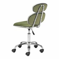 Cheapest ❤️ ZUO Iris Modern Office Chair In Olive Green & Silver 🥰 -Deals Writing Desks Store 2476571 05 L
