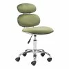 Cheapest ❤️ ZUO Iris Modern Office Chair In Olive Green & Silver 🥰 -Deals Writing Desks Store 2476571 L