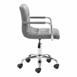 Best Pirce 🌟 ZUO Kerry Modern Office Chair In Gray 🔥 -Deals Writing Desks Store 2476572 02 L
