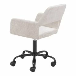 Budget 🔥 ZUO Athair Modern Office Chair In Beige 🎉 -Deals Writing Desks Store 2476604 05 L