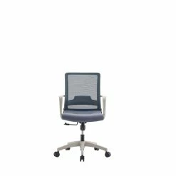 Budget ⭐ FM Furniture Adelaide 42" Adjustable Modern Plastic Office Chair In Gray/White 🌟 -Deals Writing Desks Store 2489001 1 L