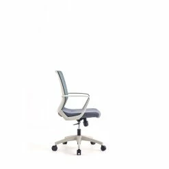 Budget ⭐ FM Furniture Adelaide 42" Adjustable Modern Plastic Office Chair In Gray/White 🌟 -Deals Writing Desks Store 2489001 2 L
