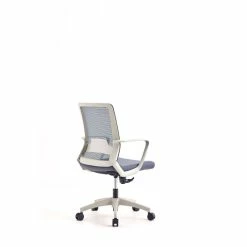 Budget ⭐ FM Furniture Adelaide 42" Adjustable Modern Plastic Office Chair In Gray/White 🌟 -Deals Writing Desks Store 2489001 3 L
