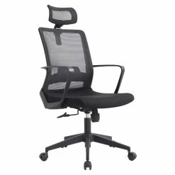 Cheapest 😀 FM Furniture Townsville 49" Adjustable Headrest Plastic Office Chair In Black 🛒
