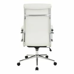 Buy 🔔 Office Star High Back Manager's Chair With Dillon Snow White Fabric And Chrome Base 😀 -Deals Writing Desks Store 2494023 4 L