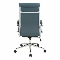Coupon ⌛ Office Star High Back Manager's Chair With Dillon Blue Fabric And Chrome Base ⭐ -Deals Writing Desks Store 2494025 4 L