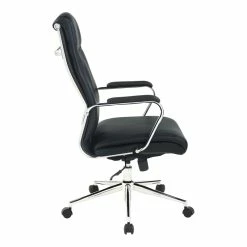 Best Pirce 😉 Office Star High Back Manager's Chair With Dillon Black Fabric And Chrome Base ✔️ -Deals Writing Desks Store 2494026 3 L