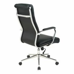 Best Pirce 😉 Office Star High Back Manager's Chair With Dillon Black Fabric And Chrome Base ✔️ -Deals Writing Desks Store 2494026 5 L