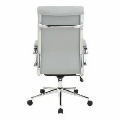 Promo 🧨 Office Star High Back Manager's Chair With Dillon Steel Gray Fabric And Chrome Base 🛒 -Deals Writing Desks Store 2494027 4 L