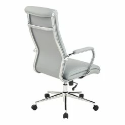 Promo 🧨 Office Star High Back Manager's Chair With Dillon Steel Gray Fabric And Chrome Base 🛒 -Deals Writing Desks Store 2494027 5 L