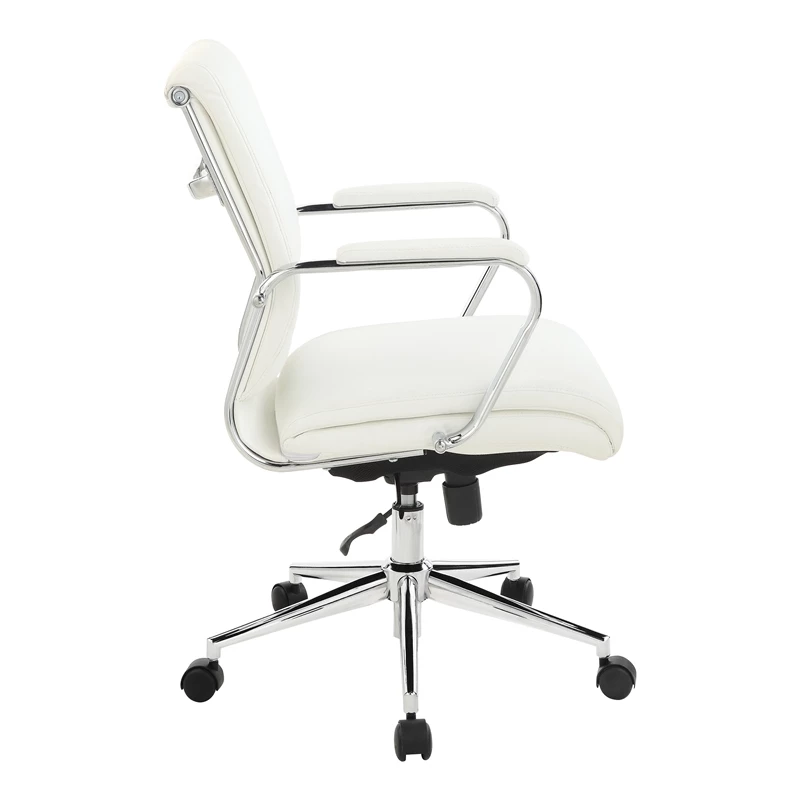 Brand new ๐คฉ Office Star Mid Back Manager's Chair With Dillon Snow White Fabric And Chrome Base ๐ 6 Brand new ๐คฉ Office Star Mid Back Manager's Chair With Dillon Snow White Fabric And Chrome Base ๐ - Image 4
