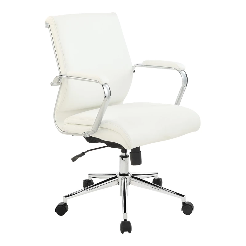 Brand new ๐คฉ Office Star Mid Back Manager's Chair With Dillon Snow White Fabric And Chrome Base ๐ 3 Brand new ๐คฉ Office Star Mid Back Manager's Chair With Dillon Snow White Fabric And Chrome Base ๐