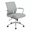 Coupon 👏 Office Star Mid Back Manager's Chair With Dillon Steel Gray Fabric And Chrome Base ❤️ -Deals Writing Desks Store 2494377 L
