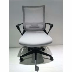 Wholesale 🔔 FM Furniture Albury 45" Adjustable Modern Plastic Office Chair In White/Black 👍 -Deals Writing Desks Store 2499042 2 L