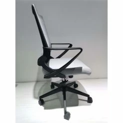 Wholesale 🔔 FM Furniture Albury 45" Adjustable Modern Plastic Office Chair In White/Black 👍 -Deals Writing Desks Store 2499042 3 L