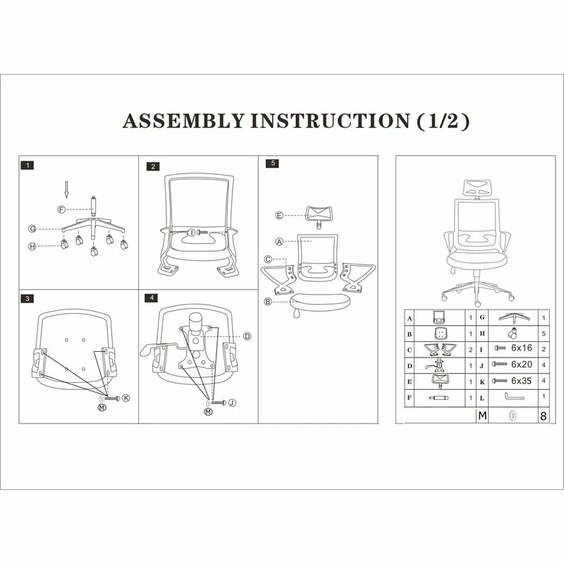 Top 10 🔥 FM Furniture Perth 52" Modern Adjustable Plastic Office Chair In Black/White ⭐ 8 Top 10 🔥 FM Furniture Perth 52" Modern Adjustable Plastic Office Chair In Black/White ⭐ - Image 6