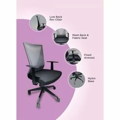 Budget 💯 Atlin Designs 41" Adjustable Modern Plastic Office Chair In Black ⌛ -Deals Writing Desks Store 2503800 6 L