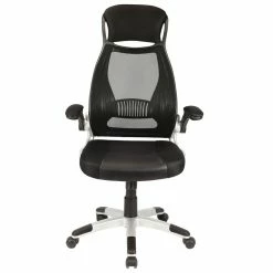 Promo 😍 WHI Figo Adjustable/Swivel Faux Leather Upholstered Gaming Office Chair In Black 🎁 -Deals Writing Desks Store 2513889 2 L