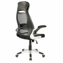 Promo 😍 WHI Figo Adjustable/Swivel Faux Leather Upholstered Gaming Office Chair In Black 🎁 -Deals Writing Desks Store 2513889 4 L