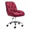 Flash Sale 🎁 ZUO Loft Modern Steel Foam And Polyester Office Chair In Red 🌟 -Deals Writing Desks Store 2516239 L