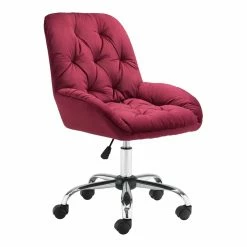 Flash Sale 🎁 ZUO Loft Modern Steel Foam And Polyester Office Chair In Red 🌟