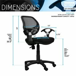 Cheap 👏 UrbanPro Mesh Office Chair In Black 🧨 -Deals Writing Desks Store 2516646 7 L